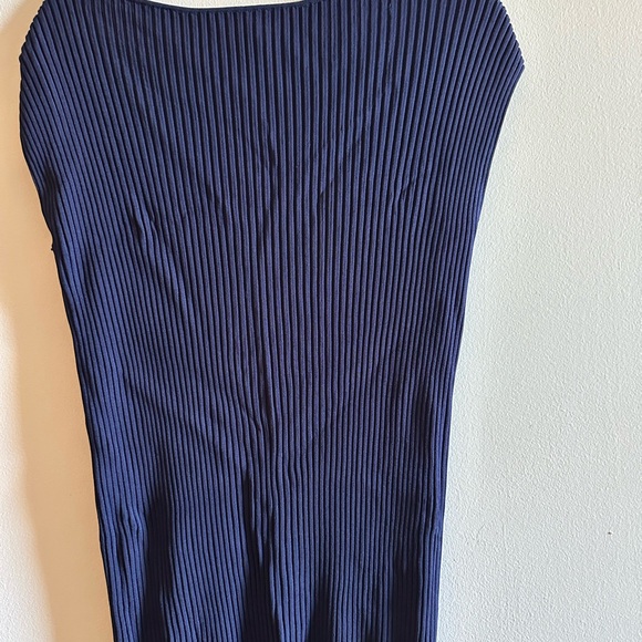 COS Ribbed Navy Dress - Picture 2 of 4